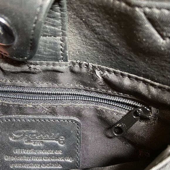 FOSSIL Small Vintage Black Leather Tote shoulder bag - Picture 2 of 4